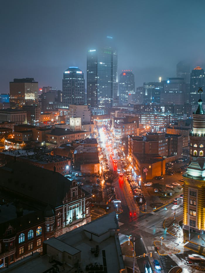 Aerial Photography of Cityscape during Nighttime